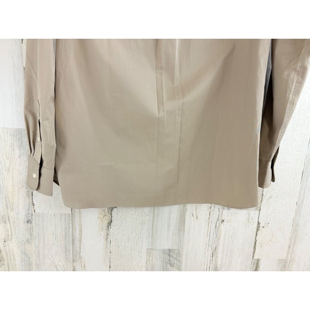 Ann Mashburn Safari Shirt Sz M Khaki Tan Button Down - Picture 13 of 15